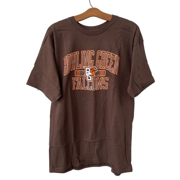 Blue 84 Bowling Green Falcons Short Sleeve TShirt Mens Large Chocolate Brown NEW - Picture 1 of 7